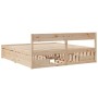 Estructura de cama con cajones madera maciza de pino 200x200 cm de , Camas y somieres - Ref: Foro24-3282336, Precio: 349,50 €...
