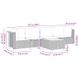 Set de muebles de jardín 5 pzas y cojines ratán sintético negro de , Conjuntos de jardín - Ref: Foro24-3261725, Precio: 354,3...