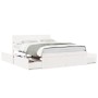 Estructura de cama con cojines madera de pino blanca 140x190 cm de , Camas y somieres - Ref: Foro24-3282355, Precio: 316,80 €...