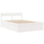 Estructura de cama con cojines madera de pino blanca 140x190 cm de , Camas y somieres - Ref: Foro24-3282355, Precio: 316,80 €...