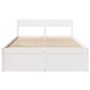 Estructura de cama con cojines madera de pino blanca 140x190 cm de , Camas y somieres - Ref: Foro24-3282355, Precio: 316,80 €...