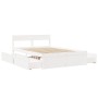 Estructura de cama con cojines madera de pino blanca 140x190 cm de , Camas y somieres - Ref: Foro24-3282355, Precio: 316,80 €...
