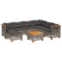 Set de sofás de jardín y cojines 8 piezas ratán sintético gris de , Conjuntos de jardín - Ref: Foro24-3261945, Precio: 641,81...