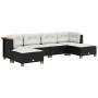 Set de sofás de jardín 6 piezas y cojines ratán sintético negro de , Conjuntos de jardín - Ref: Foro24-3261947, Precio: 423,4...