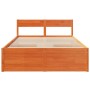 Estructura de cama con cajones madera pino marrón 120x190 cm de , Camas y somieres - Ref: Foro24-3282362, Precio: 271,78 €, D...