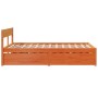 Estructura de cama con cajones madera pino marrón 120x190 cm de , Camas y somieres - Ref: Foro24-3282362, Precio: 271,78 €, D...