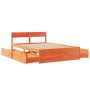 Estructura de cama con cajones madera pino marrón 120x190 cm de , Camas y somieres - Ref: Foro24-3282362, Precio: 271,78 €, D...