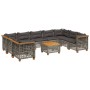 Set de sofás de jardín 10 pzas con cojines ratán sintético gris de , Conjuntos de jardín - Ref: Foro24-3261987, Precio: 816,1...