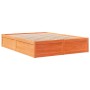 Estructura de cama madera maciza pino marrón cera 150x200 cm de , Camas y somieres - Ref: Foro24-3282374, Precio: 218,78 €, D...