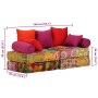 Puf modular de 2 plazas de tela patchwork en Decoración | Comprar online en Foru.es