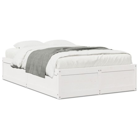 Estructura de cama madera maciza de pino blanco 120x190 cm de , Camas y somieres - Ref: Foro24-3282388, Precio: 198,04 €, Des...