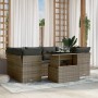Set de sofás de jardín 7 pzas con cojines ratán sintético gris de , Conjuntos de jardín - Ref: Foro24-3266380, Precio: 455,87...