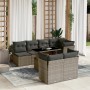 Set de sofás de jardín y cojines 8 piezas ratán sintético gris de , Conjuntos de jardín - Ref: Foro24-3266410, Precio: 523,37...