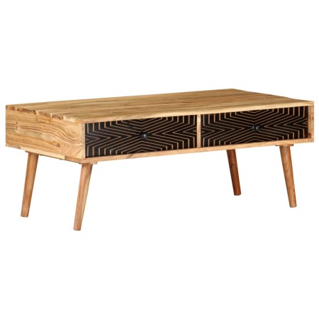 Mesa de centro madera maciza de acacia 100x50x39 cm en Mesas de centro | Comprar online en Foru.es