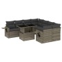 Set de muebles de jardín 9 pzas y cojines ratán sintético gris de , Conjuntos de jardín - Ref: Foro24-3267800, Precio: 588,13...