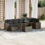 Set de sofás de jardín y cojines 8 piezas ratán sintético gris de , Conjuntos de jardín - Ref: Foro24-3269320, Precio: 528,38...