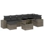 Set de sofás de jardín y cojines 8 piezas ratán sintético gris de , Conjuntos de jardín - Ref: Foro24-3269320, Precio: 528,38...
