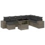 Set de muebles de jardín 9 pzas y cojines ratán sintético gris de , Conjuntos de jardín - Ref: Foro24-3269360, Precio: 588,70...