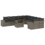 Set de sofás de jardín 11 pzas y cojines ratán sintético gris de , Conjuntos de jardín - Ref: Foro24-3269430, Precio: 710,02 ...