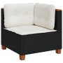 Set de sofás de jardín 11 pzas y cojines ratán sintético negro de , Conjuntos de jardín - Ref: Foro24-3262055, Precio: 815,15...