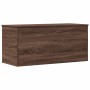 Caja de almacenaje madera ingeniería roble marrón 100x42x46 cm de , Baúles de almacenamiento - Ref: Foro24-840666, Precio: 98...