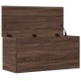 Caja de almacenaje madera ingeniería roble marrón 100x42x46 cm de , Baúles de almacenamiento - Ref: Foro24-840666, Precio: 98...