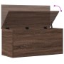 Caja de almacenaje madera ingeniería roble marrón 100x42x46 cm de , Baúles de almacenamiento - Ref: Foro24-840666, Precio: 98...