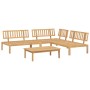 Set de sofás de palets de jardín 4 pzas madera maciza de acacia de , Sofás de exterior - Ref: Foro24-3209303, Precio: 417,52 ...