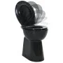 Inodoro sin bordes cierre suave 7 cm alto cerámica negro de vidaXL, Baños - Ref: Foro24-145780, Precio: 200,34 €, Descuento: %