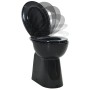 Inodoro sin bordes cierre suave 7 cm alto cerámica negro de vidaXL, Baños - Ref: Foro24-145780, Precio: 183,59 €, Descuento: %