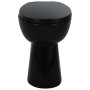 Inodoro sin bordes cierre suave 7 cm alto cerámica negro de vidaXL, Baños - Ref: Foro24-145780, Precio: 183,59 €, Descuento: %