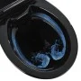 Inodoro sin bordes cierre suave 7 cm alto cerámica negro de vidaXL, Baños - Ref: Foro24-145780, Precio: 200,34 €, Descuento: %