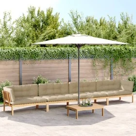 Set de sofás de palets de jardín y cojines 5 pzas madera acacia de , Sofás de exterior - Ref: Foro24-3209381, Precio: 859,06 ...