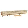 Set of garden pallet sofas and cushions 5 pieces acacia wood by , Outdoor sofas - Ref: Foro24-3209381, Price: 859,06 €, Disco...