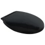 Inodoro sin bordes cierre suave 7 cm alto cerámica negro de vidaXL, Baños - Ref: Foro24-145780, Precio: 200,34 €, Descuento: %