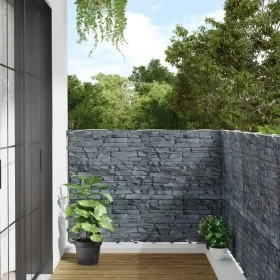 Garden privacy screen PVC grey stone 600x120 cm by , fence panels - Ref: Foro24-4005527, Price: 43,34 €, Discount: %