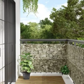 Pantalla de privacidad de jardín PVC look piedra gris 300x90 cm de , Paneles de vallas - Ref: Foro24-4005476, Precio: 21,94 €...