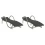 Tumbonas con cojines 2 unidades ratán sintético gris claro de , Tumbonas - Ref: Foro24-3277312, Precio: 315,34 €, Descuento: %