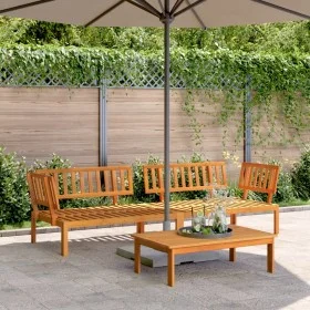 Corner garden pallet sofas 2 units solid acacia wood by , Outdoor sofas - Ref: Foro24-3209432, Price: 300,35 €, Discount: %