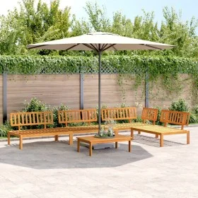 Set de sofás de palets de jardín 5 pzas madera maciza de acacia de , Sofás de exterior - Ref: Foro24-3209430, Precio: 563,11 ...