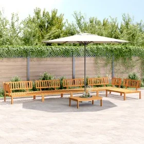 Set of 6-piece solid acacia wood garden pallet sofas by , Outdoor sofas - Ref: Foro24-3209439, Price: 711,07 €, Discount: %