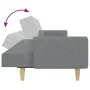 Sofá cama de 2 plazas con taburete tela gris claro de , Sofás - Ref: Foro24-3258088, Precio: 333,88 €, Descuento: %