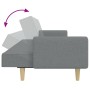 Sofá cama de 2 plazas con taburete tela gris claro de , Sofás - Ref: Foro24-3258088, Precio: 339,43 €, Descuento: %