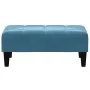 Sofá cama de 2 plazas con taburete terciopelo azul de , Sofás - Ref: Foro24-3258097, Precio: 330,78 €, Descuento: %