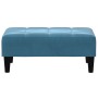 Sofá cama de 2 plazas con taburete terciopelo azul de , Sofás - Ref: Foro24-3258097, Precio: 336,32 €, Descuento: %