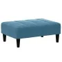 Sofá cama de 2 plazas con taburete terciopelo azul de , Sofás - Ref: Foro24-3258097, Precio: 330,78 €, Descuento: %