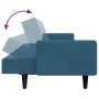 Sofá cama de 2 plazas con taburete terciopelo azul de , Sofás - Ref: Foro24-3258097, Precio: 330,78 €, Descuento: %