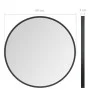 Espejo de pared negro 60 cm de vidaXL, Espejos - Ref: Foro24-322295, Precio: 67,48 €, Descuento: %