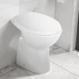 Spülrandlose Toilette mit Absenkautomatik, 7 cm hoch, weiße Keramik von vidaXL, Badezimmer - Ref: Foro24-145779, Preis: 164,6...