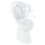 Inodoro sin bordes cierre suave 7 cm alto cerámica blanca de vidaXL, Baños - Ref: Foro24-145779, Precio: 168,00 €, Descuento: %